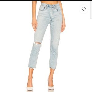 Agolde Riley High Rise Straight Crop